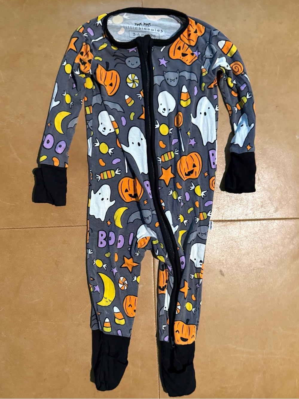 Little Sleepies Viscose Bamboo Hey Boo Footie 3-6M
